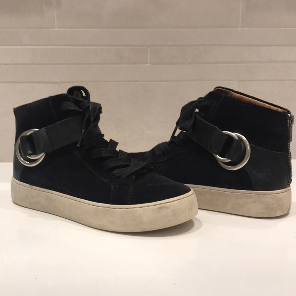 FRYE suede high tops.